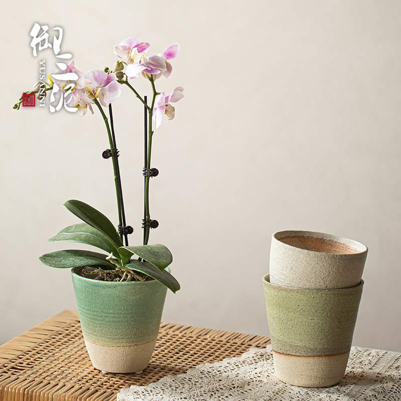 创意绿植客厅茶室摆件陶瓷花盆