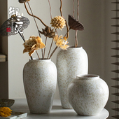 景德镇白色陶瓷花瓶侘寂水培插花器现代简约客厅高级感装 饰品摆件