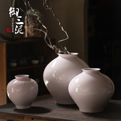 景德镇花瓶陶瓷复古花器摆件花盆大陶罐客厅中式 插花高级瓷器干花