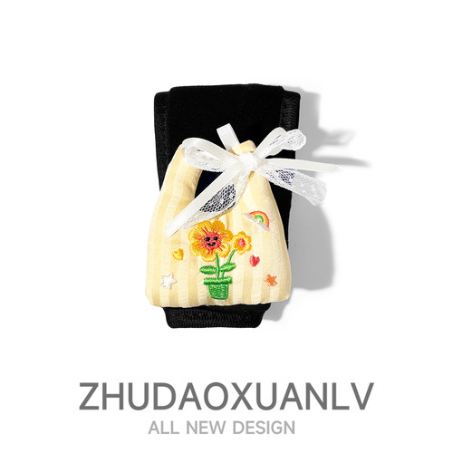卡通包包汽车装饰摆件挡把套装饰创意花朵手柄保护套车内装饰女生