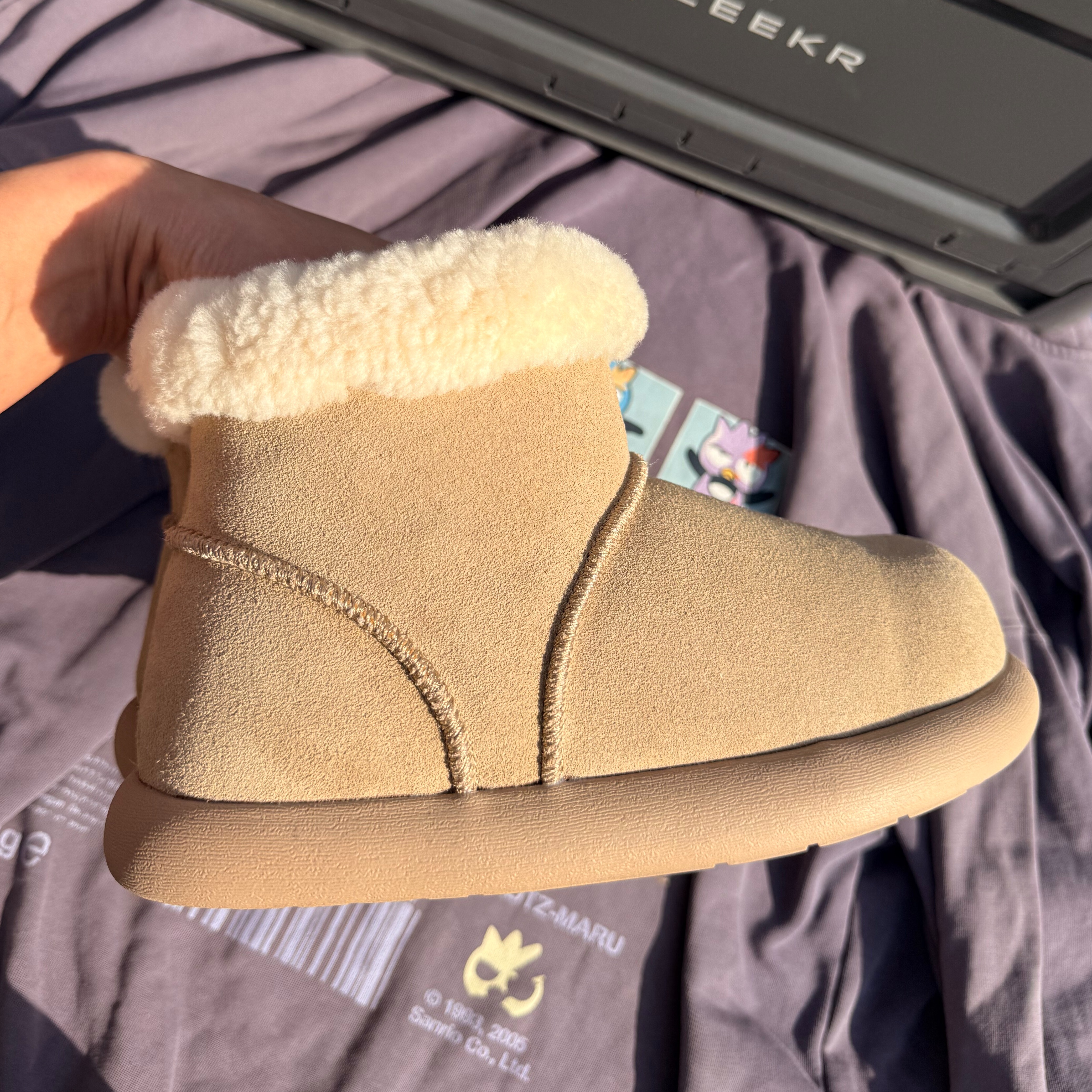 羊羔毛冬季新款大土豆防滑雪地靴女皮毛一体韩版大头加绒短筒靴