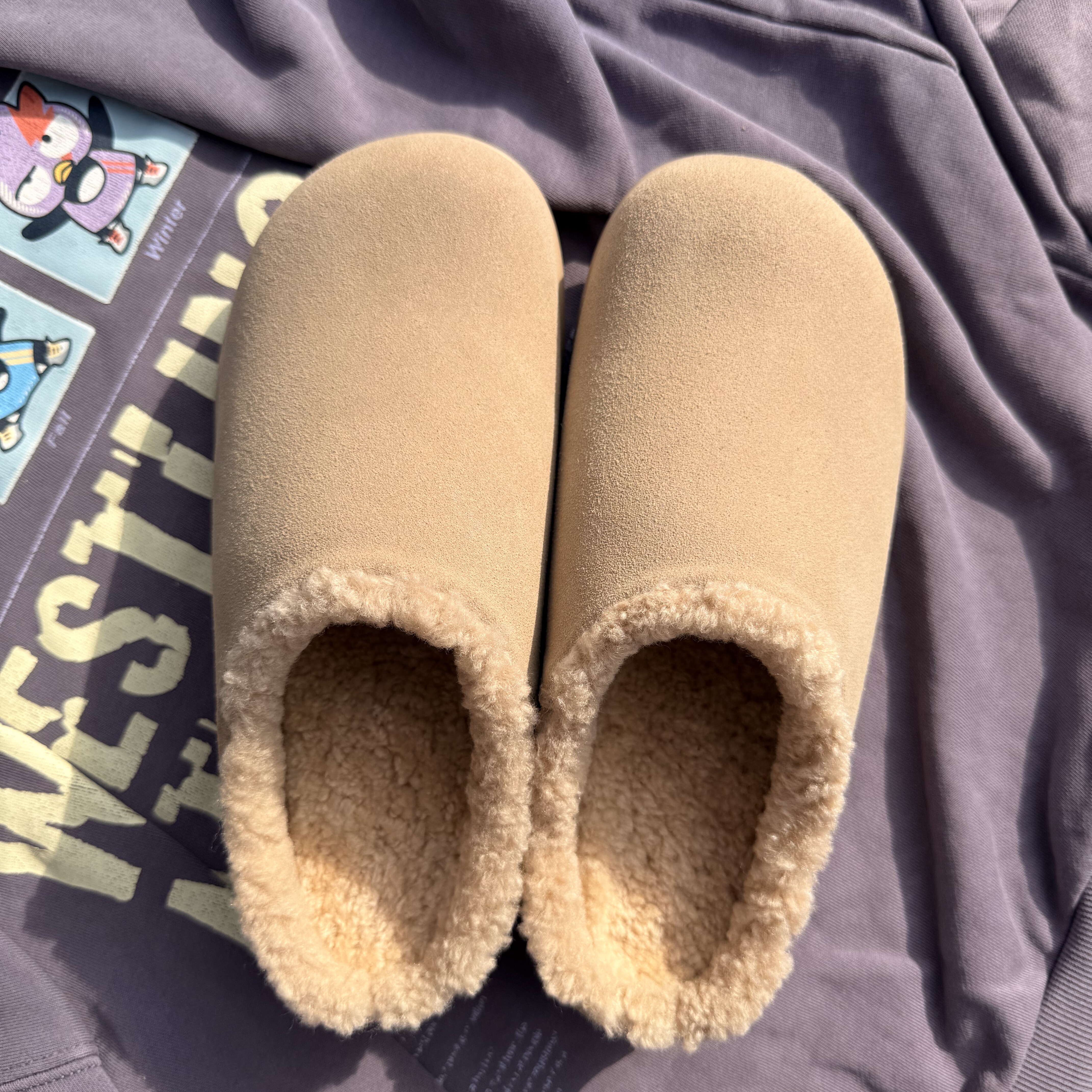 HFO小土豆冬季包跟鞋圆头乐福鞋