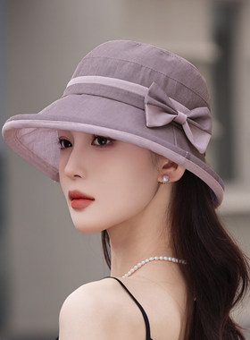 渔夫帽子女夏季大头围百搭防晒帽