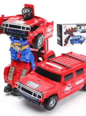 万向投影自动变形汽车玩具电动灯光音乐变形悍马警车跳舞机器人