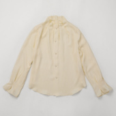 国风日常百搭款 女宽松单排扣上衣新中式 衬衫 织辉正绢立领长袖