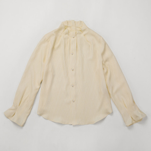 国风日常百搭款 女宽松单排扣上衣新中式 衬衫 织辉正绢立领长袖