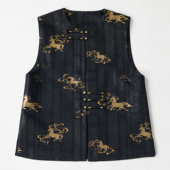 国风钢印 马甲圆领对襟新中式 上久楷宋锦金羁照影马甲2026春季 新款