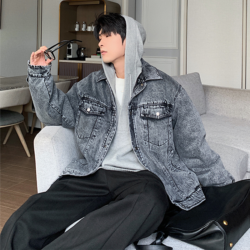 Hualun牛仔羽绒服外套