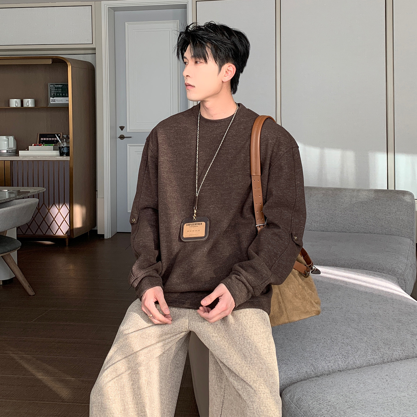 Hualun冬季男士加绒加厚保暖打底衫内搭T恤男高级感休闲长袖上衣,男装,T恤,淘宝优惠券,粉丝福利购,淘宝优惠卷