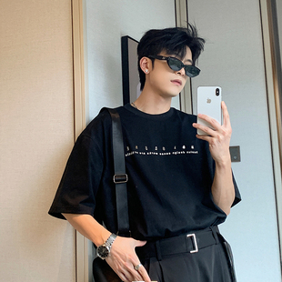 Hualun潮牌短袖夏季男款潮流休闲宽松T恤cleanfit情侣纯棉体恤衫