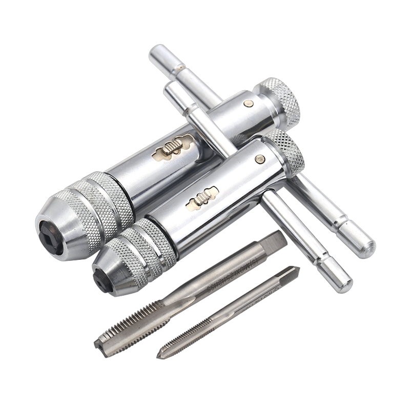 丝锥扳手棘轮t型正反转可调式绞手架加长型铰手攻丝攻牙器夹头架