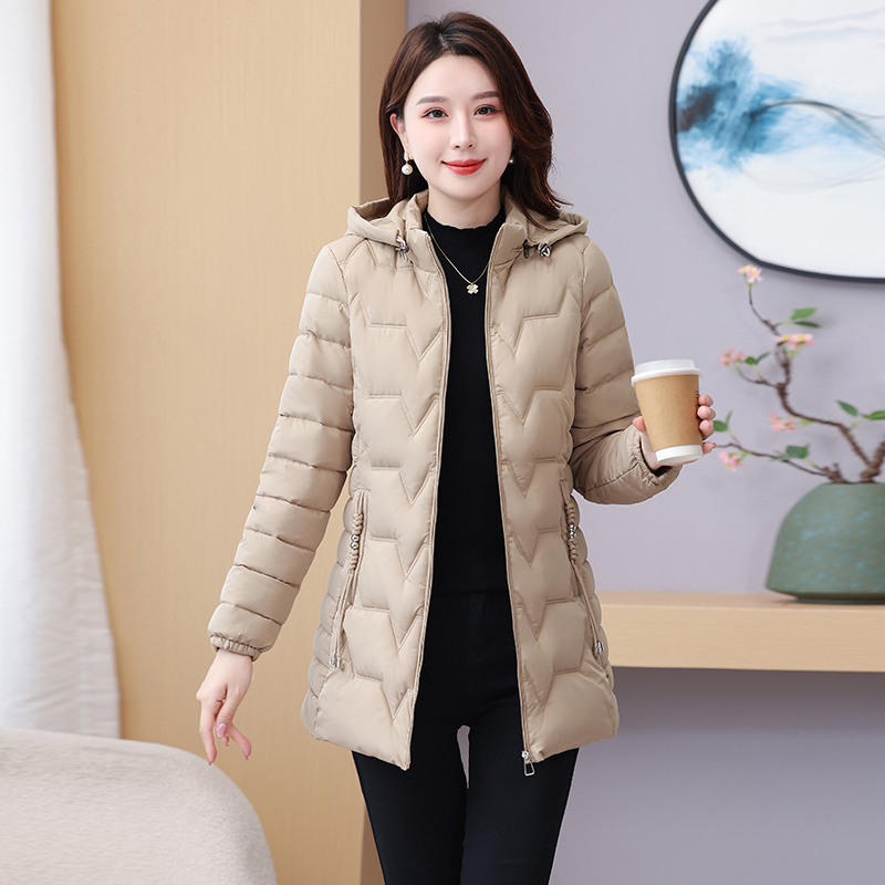 2025新款中长款修身显瘦棉服