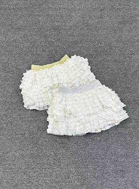 M6002夏款女童亮片网纱蛋糕裙多层波点蓬蓬半身裙百搭公主裙