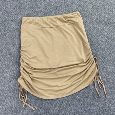 T14夏季新款性感抽绳褶皱女半身裙高腰显瘦防走光包臀裙短裙
