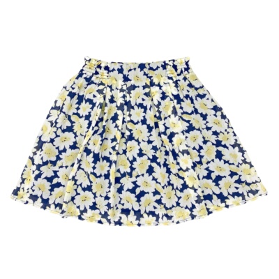 H1037高腰印花裙2025新款女装文艺森系半身裙高腰短裙雪纺A字裙