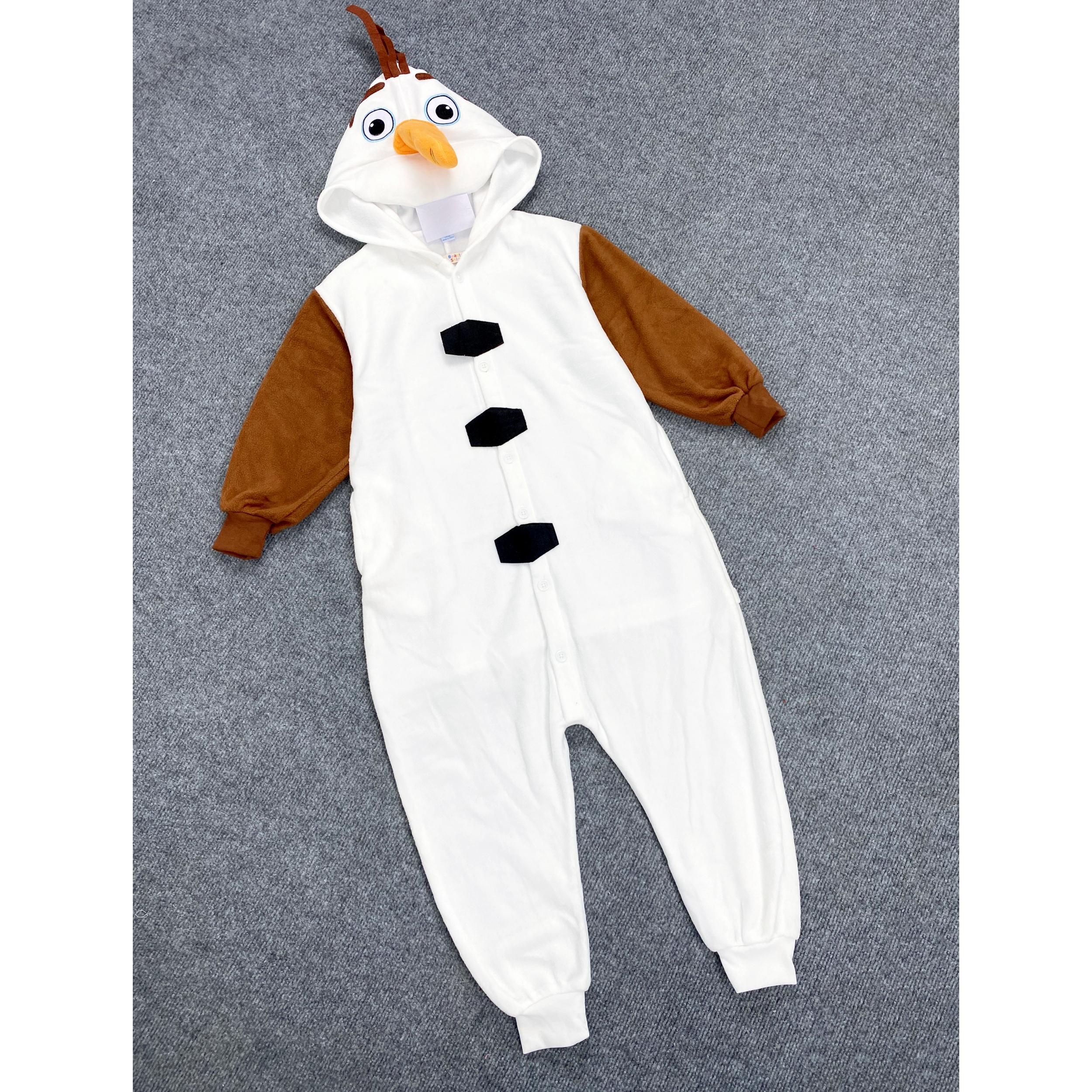 E8004外贸新款摇粒绒雪宝亲子连体睡衣成人儿童舒适连帽家居服