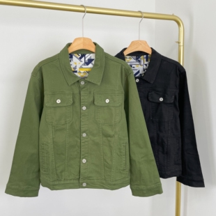 多口袋休闲潮流夹克 新款 E6083工装 风翻领女牛仔外套2026春季