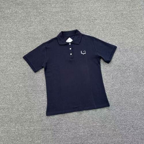 K1049夏季新款藏青色儿童短袖POLO衫学院风刺绣简约款上衣
