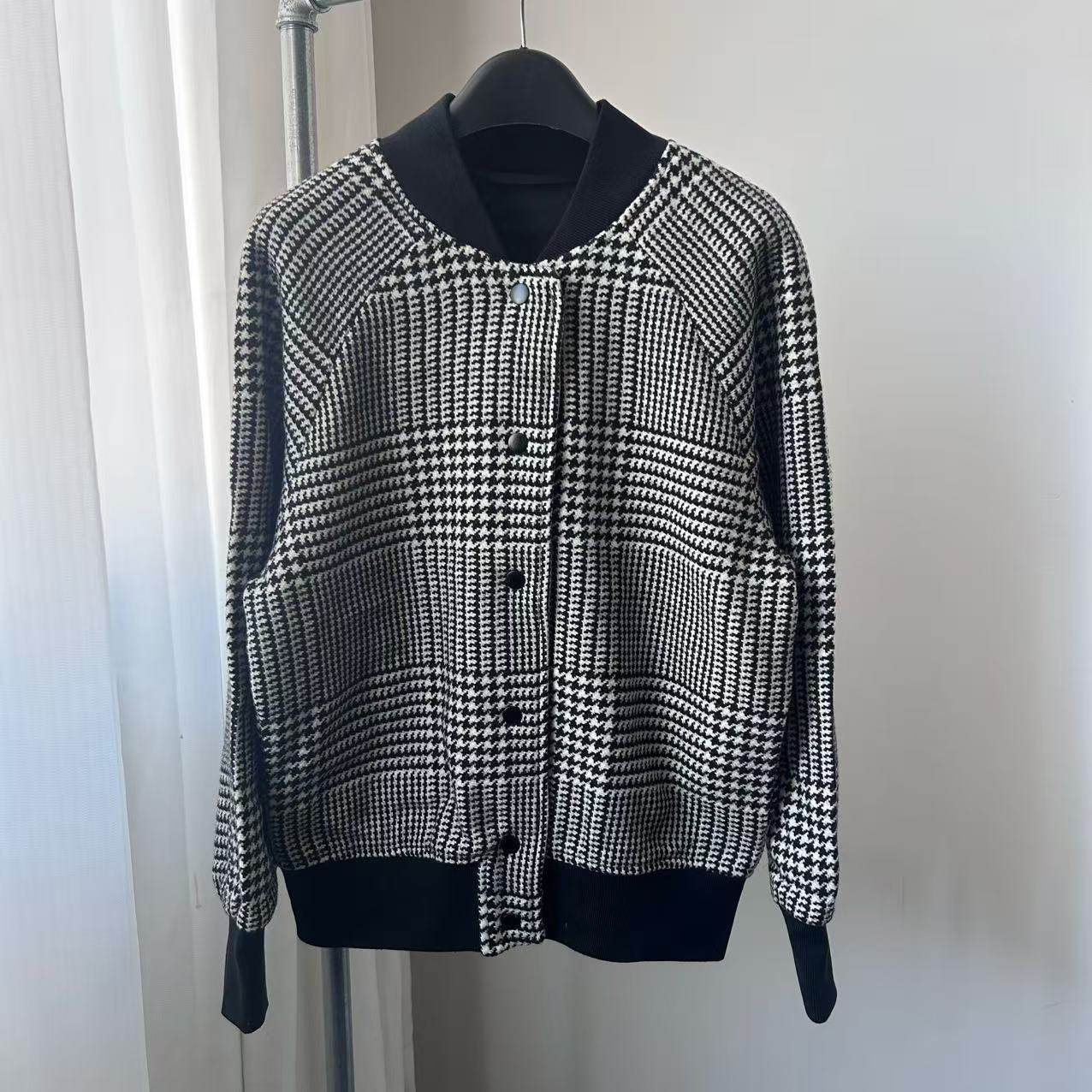 C5012新品千鸟格短外套女棒球领宽松秋冬夹克上衣韩系毛呢大衣,女装/女士精品,羊绒衫,淘宝优惠券,粉丝福利购,淘宝优惠卷