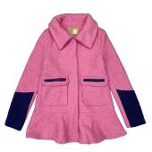 C3171孤品 洋气显瘦大衣 毛呢外套翻领双排扣中长款 秋冬女装 韩版