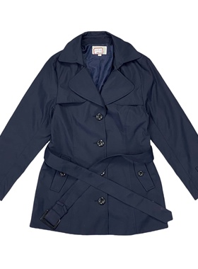 B3155外贸新款女装宽松休闲翻领外套时尚气质纯色春季韩版风衣