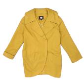 外套通勤气质宽松长袖 E3127秋季 翻领纯色中长款 西装 暗扣风衣 新款