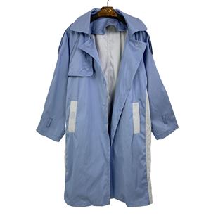 新款 风衣字母印花韩版 女装 拼色中长款 休闲气质外套 时尚 1006冬季