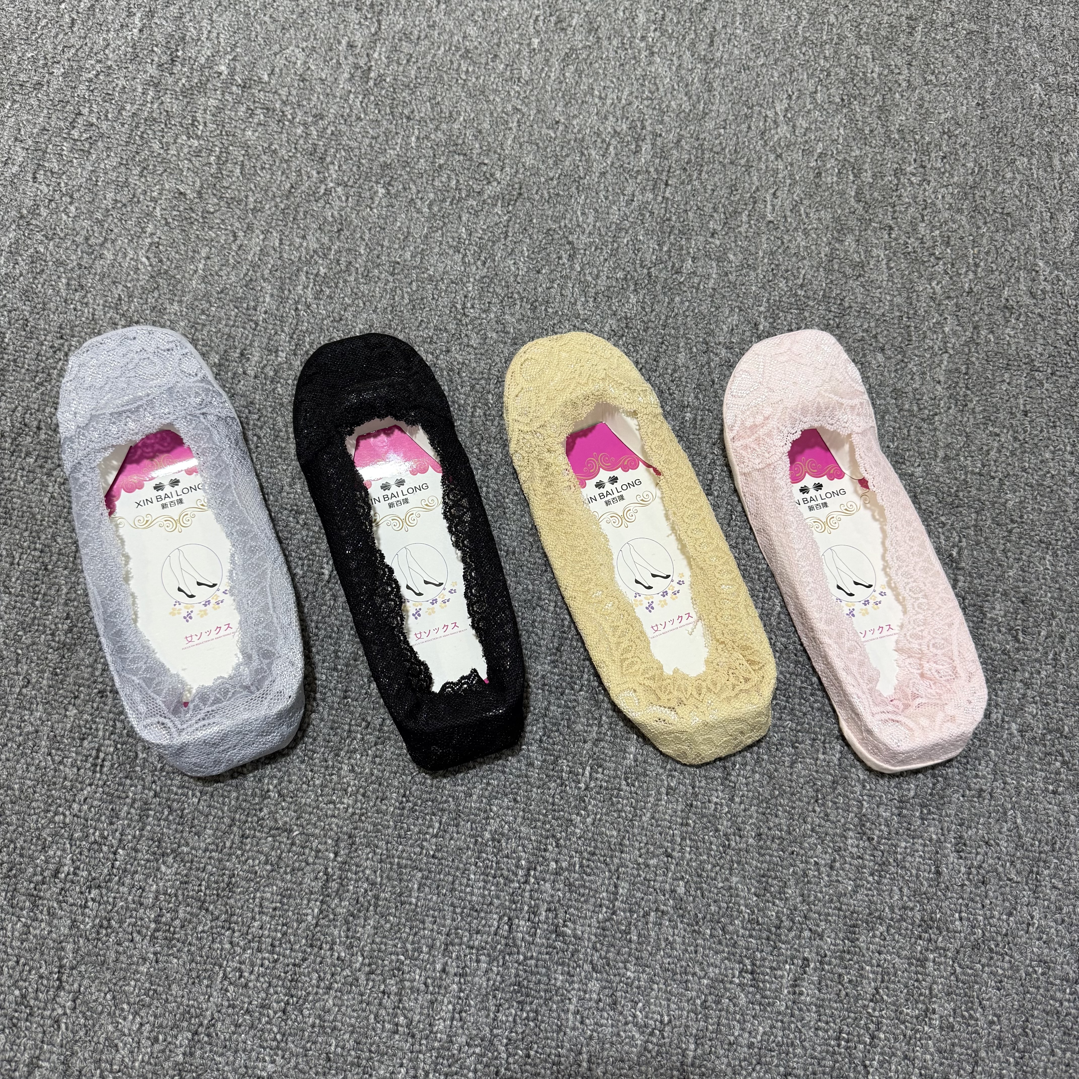 新款蕾丝花边袜子女士船袜