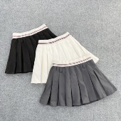 防走光松紧腰A字裙百褶裙半身裙 女装 J2098学院风高腰短裙秋季 新款