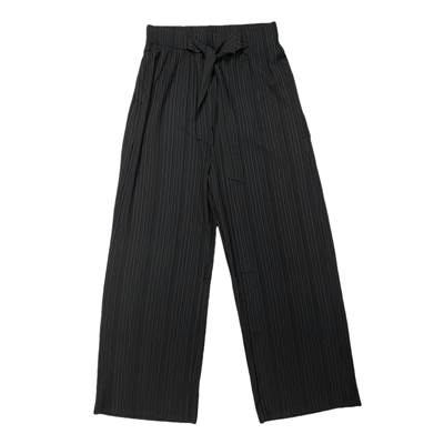 E2205外贸新款女松紧腰纯色冰丝裤时尚显瘦直筒裤舒适亲肤九分裤