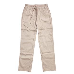 百搭洋气PU皮休闲裤 时尚 宽松女装 潮长裤 E2054冬季 直筒裤 新款