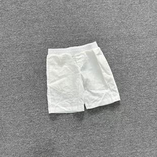 M6022夏季童装新款居家短裤松紧腰宽松直筒棉麻透气休闲短裤