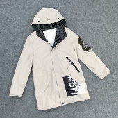 冬季 棉衣外套 加绒保暖贴布棉服青少年休闲中长款 新款 男装