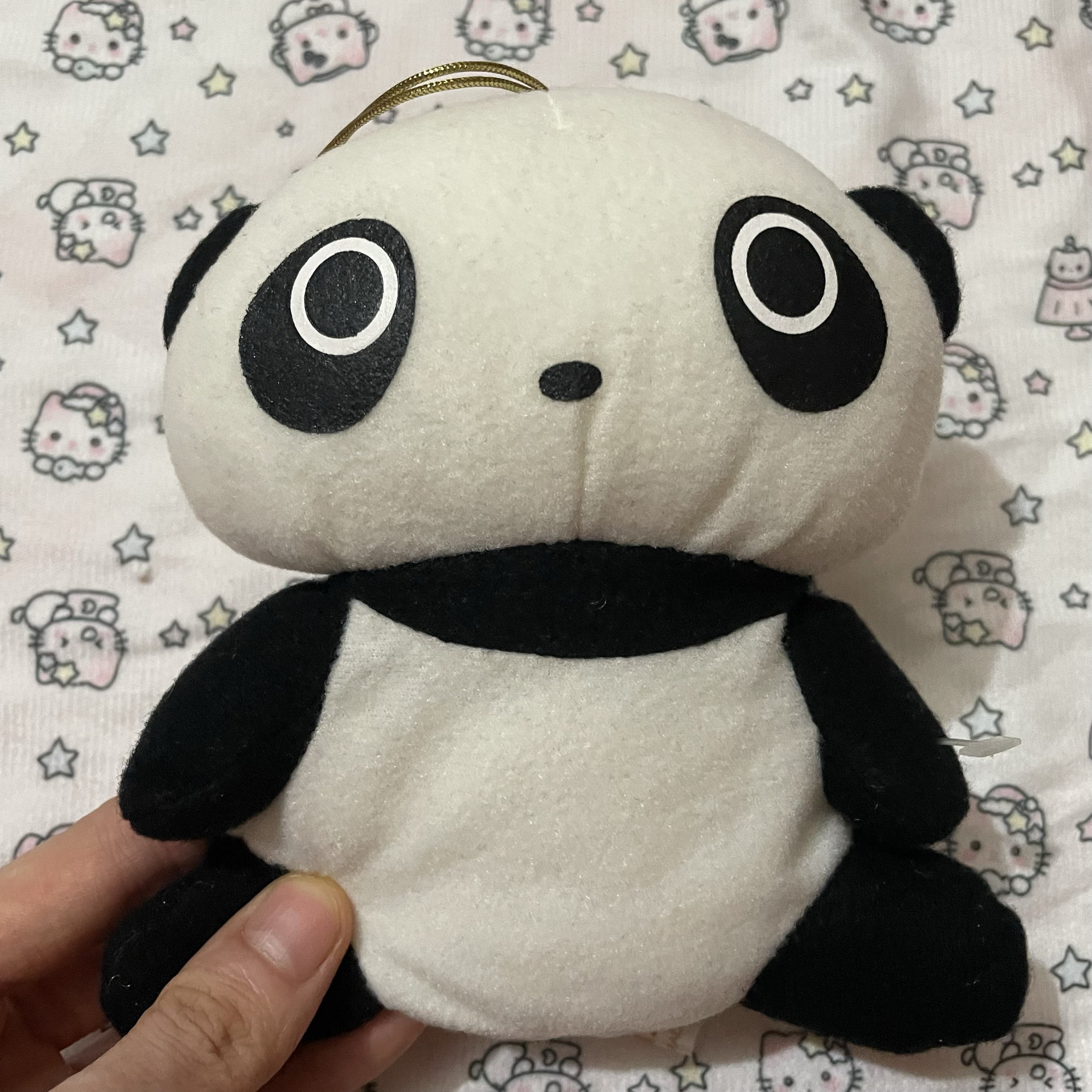 中古可爱豆袋熊猫公仔毛绒玩具玩偶沙包带标签趴趴熊猫送朋友礼物