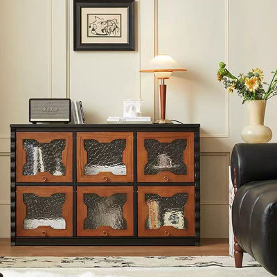 实木餐边柜家用立体柜子