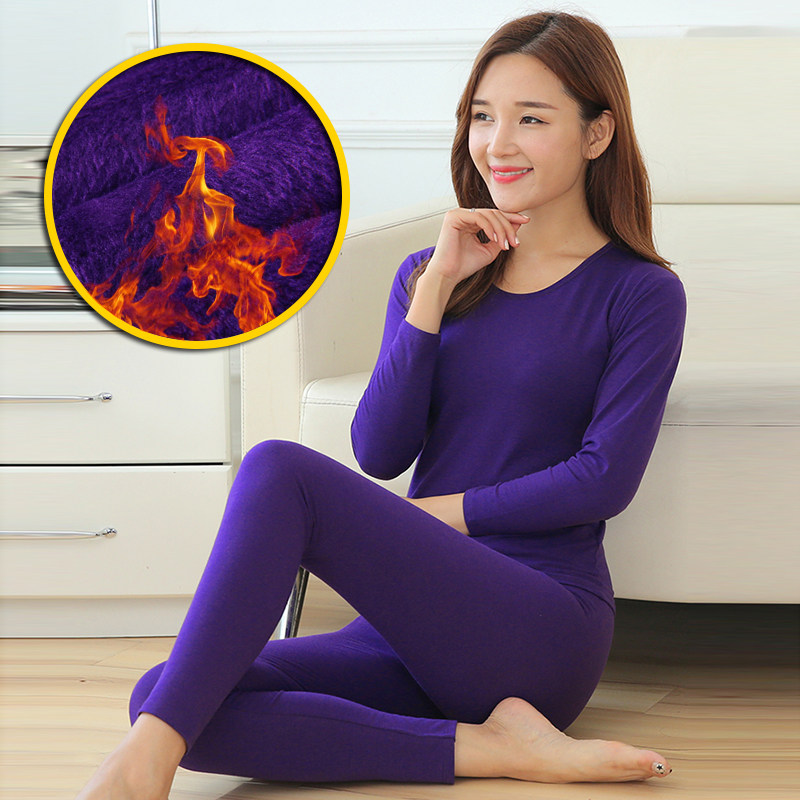加绒加厚紧身美体自发热保暖内衣