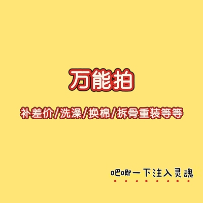 万能拍（拆骨重装 换棉充棉 洗澡 腮红 补运费等）