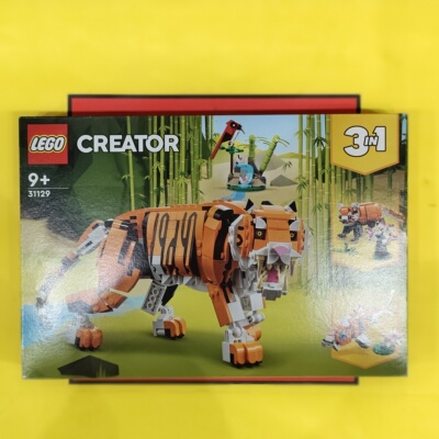乐高31129创意百变3合1威武的老虎金鱼儿童拼装积木玩具六一礼物