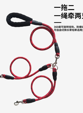 测试推荐一绳牵俩狗，双头狗绳