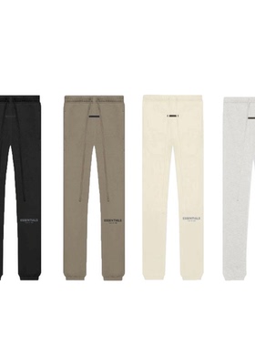 现货 FEAR OF GOD FOG ESSENTIALS 抽绳反光加绒运动棉长裤卫裤潮