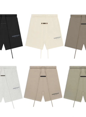 FOG FEAR OF GOD Essentials 标语字母抽绳复线短裤高街潮流支线