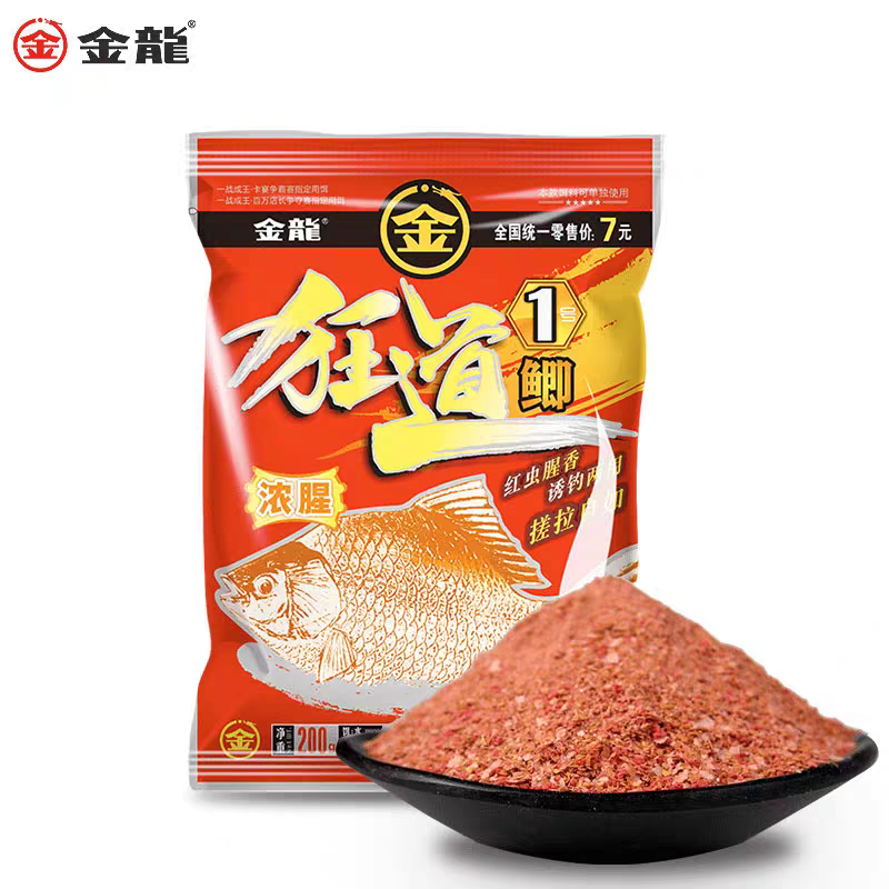 金龙鱼饵狂道鲫1号浓腥香黑坑野钓鲫鱼鲤鱼草鱼罗非红尾黄尾饵料