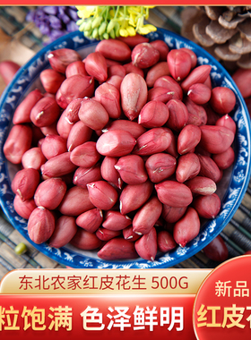 今年新红皮花生东北黑龙江农家磨豆浆榨油甜点新鲜红衣不带壳包邮
