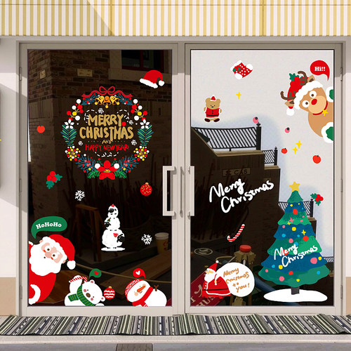 亨勒圣诞节装饰老人树花环贴纸