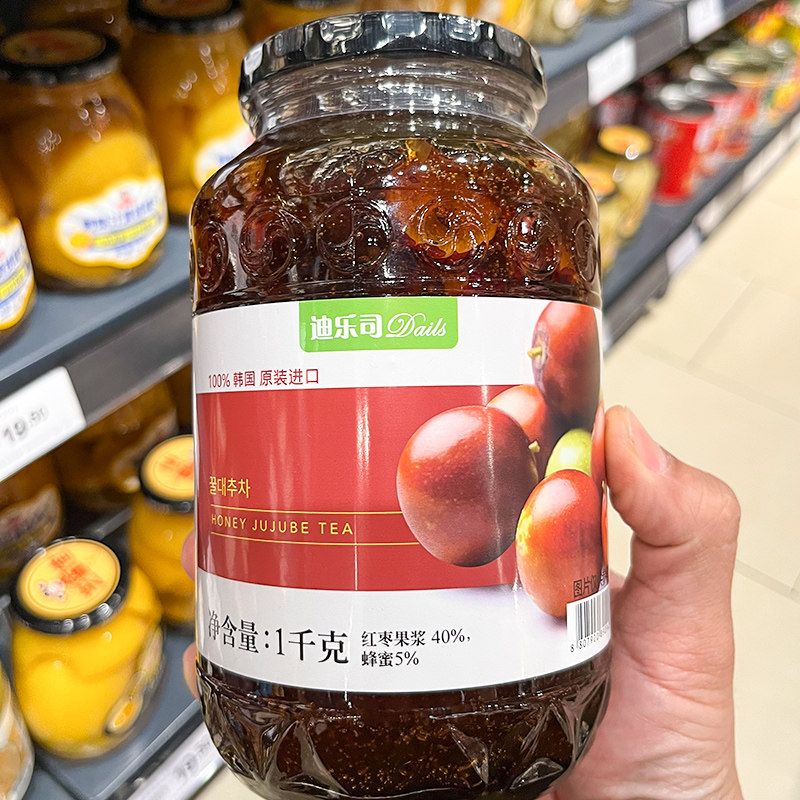 胖东来DL代购迪乐司蜂蜜红枣百香果红西柚柠檬茶饮柠檬茶罐装韩国