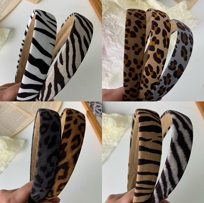 东大门同款斑马纹质感发箍定制