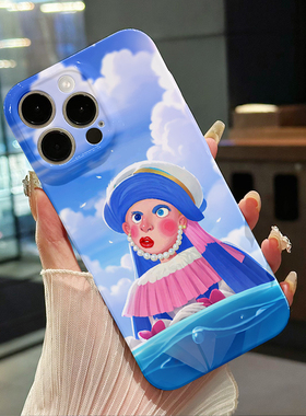 创意搞怪油画适用iPhone16/15Promax手机壳华为mate70菲林苹果14/13软小米15红米k80k60vivos20s19x200iQOO12