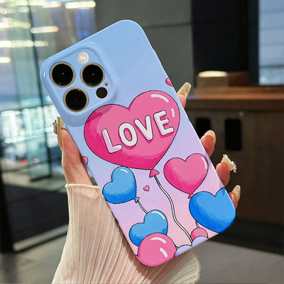 少女爱心气球适用iPhone16/15promax手机壳华为mate70畅玩60小米15vivos20x200软菲林苹果14/13硬红米k80k50