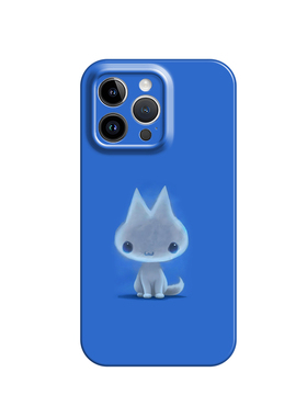 赛博白色猫咪适用iPhone16promax苹果15小米14新款mate60华为pura70nova13荣耀300菲林手机壳红米k80vivos20