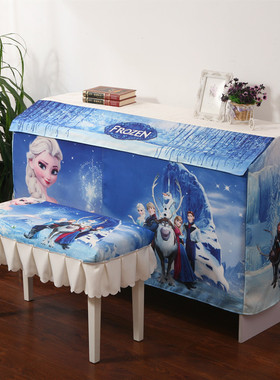 新款卡通冰雪世界电钢琴罩88键TheOne电钢琴防尘罩中开设计布艺